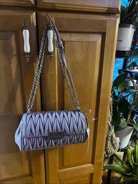 Steve Madden Lilac Quilted Chain Shoulder Bag Mauve Byorkk Crossbody